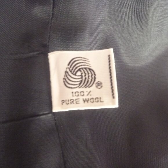 Jones New York Women 100% Pure Wool Black White Blazer 10 Checkered Lapel Single - Picture 15 of 16